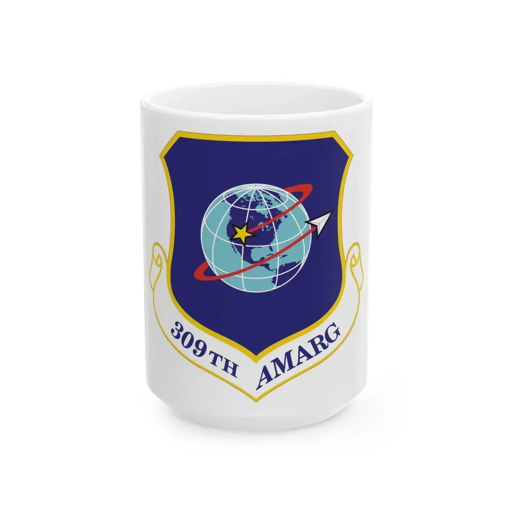 309th Aerospace Maintenance & Regeneration Group (U.S. Air Force) White Coffee Mug 15oz - Go Mug Yourself