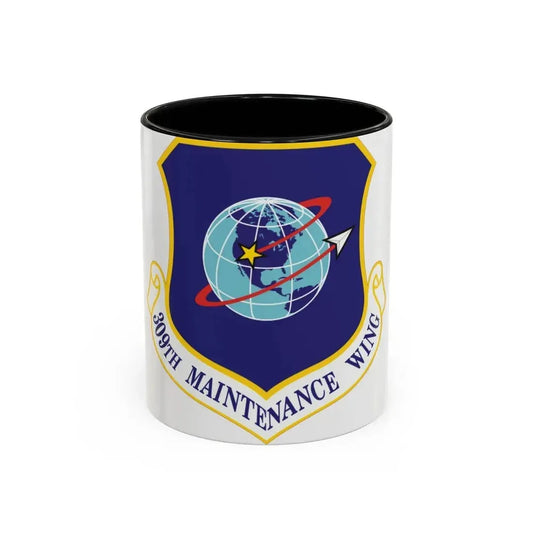 309th Maintenance Wing (U.S. Air Force) Accent Coffee Mug 11oz Black - Go Mug Yourself