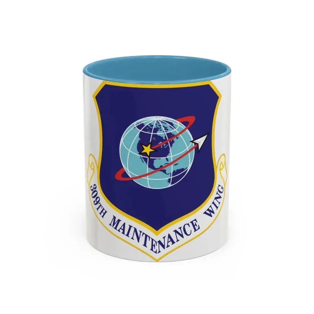 309th Maintenance Wing (U.S. Air Force) Accent Coffee Mug 11oz Light Blue - Go Mug Yourself