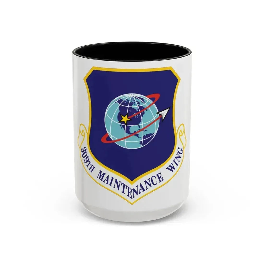 309th Maintenance Wing (U.S. Air Force) Accent Coffee Mug 15oz Black - Go Mug Yourself