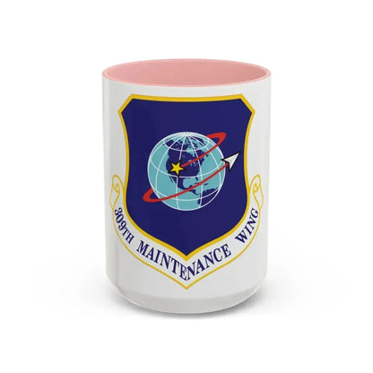 309th Maintenance Wing (U.S. Air Force) Accent Coffee Mug 15oz Pink - Go Mug Yourself