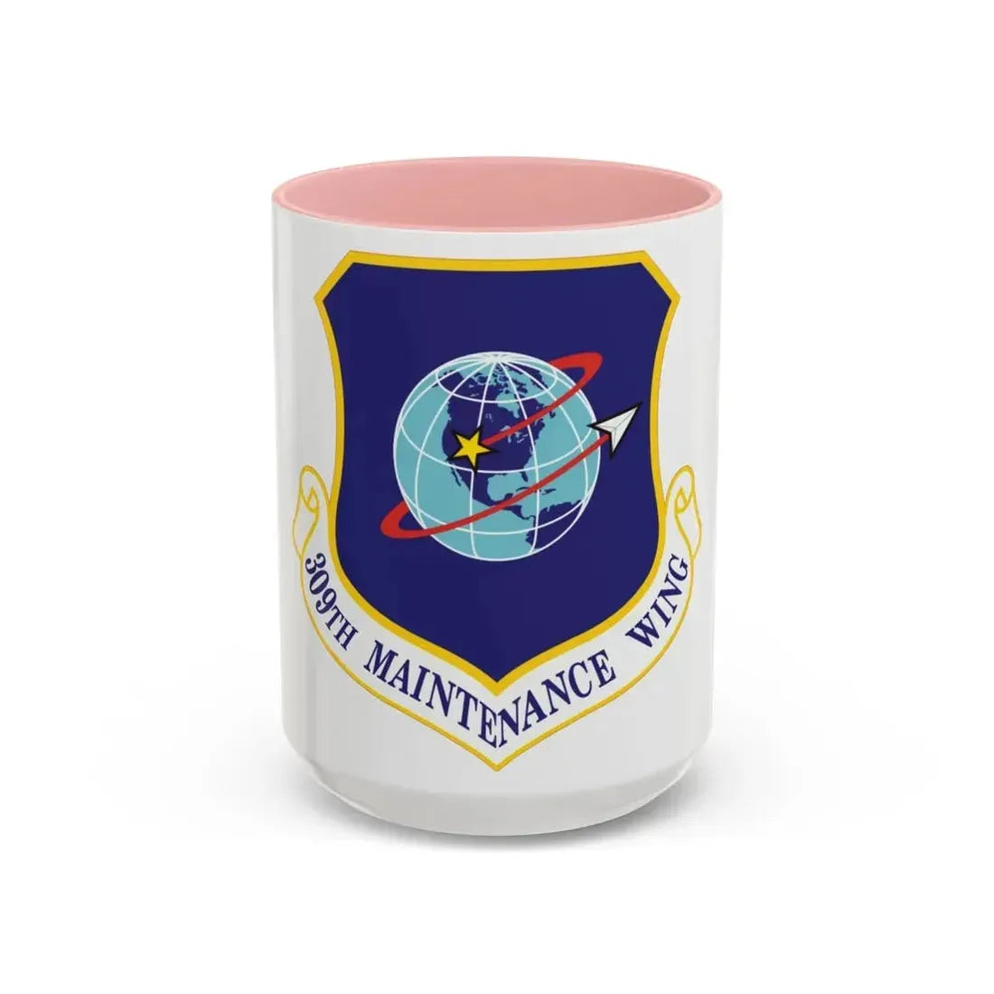 309th Maintenance Wing (U.S. Air Force) Accent Coffee Mug 15oz Pink - Go Mug Yourself