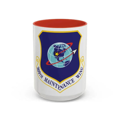 309th Maintenance Wing (U.S. Air Force) Accent Coffee Mug 15oz Red - Go Mug Yourself