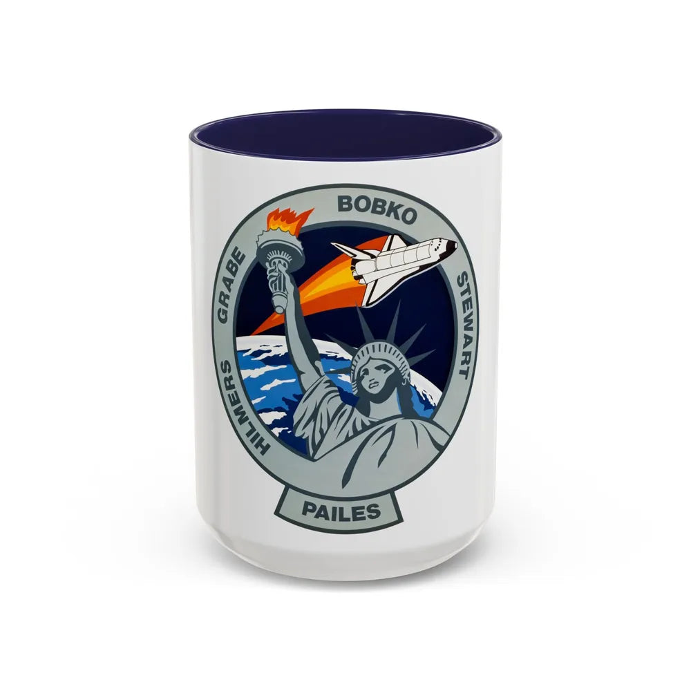 STS 51 j (NASA) Accent Coffee Mug-15oz-Navy-Go Mug Yourself