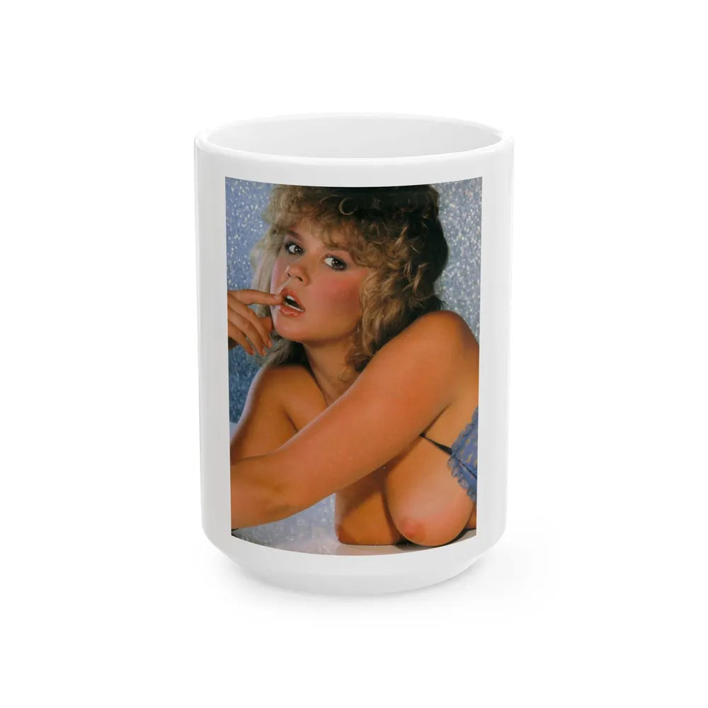 Linda Blair #144 - Topless (Vintage Female Icon) White Coffee Mug-15oz-Go Mug Yourself