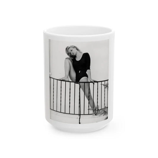 Julie Newmar #213 (Vintage Female Icon) White Coffee Mug-15oz-Go Mug Yourself