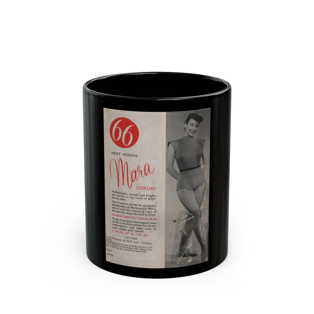 Kim Novak #170 - Scanned Mag. 66 Photos (Vintage Female Icon) Black Coffee Mug-11oz-Go Mug Yourself