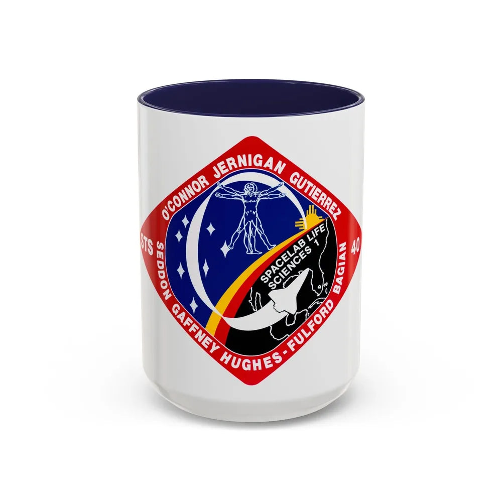 STS 40 (NASA) Accent Coffee Mug-15oz-Navy-Go Mug Yourself