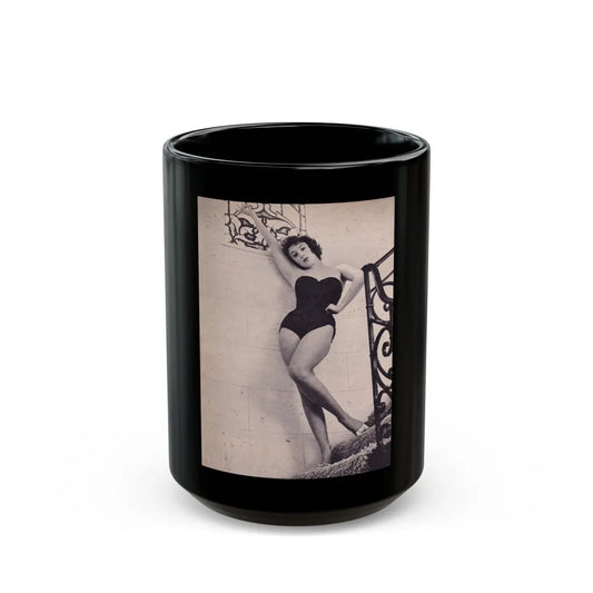 Jill St. John #229 (Vintage Female Icon) Black Coffee Mug-15oz-Go Mug Yourself