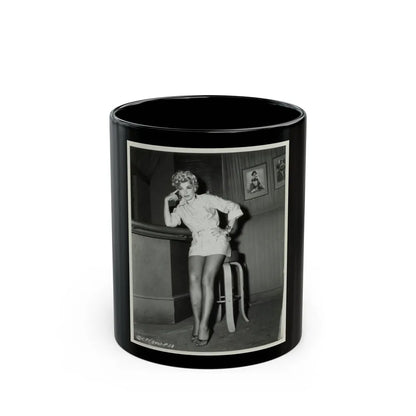 Barbara Nichols #223 (Vintage Female Icon) Black Coffee Mug-11oz-Go Mug Yourself