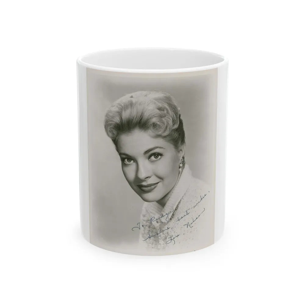 Lori Nelson #160 (Vintage Female Icon) White Coffee Mug-11oz-Go Mug Yourself