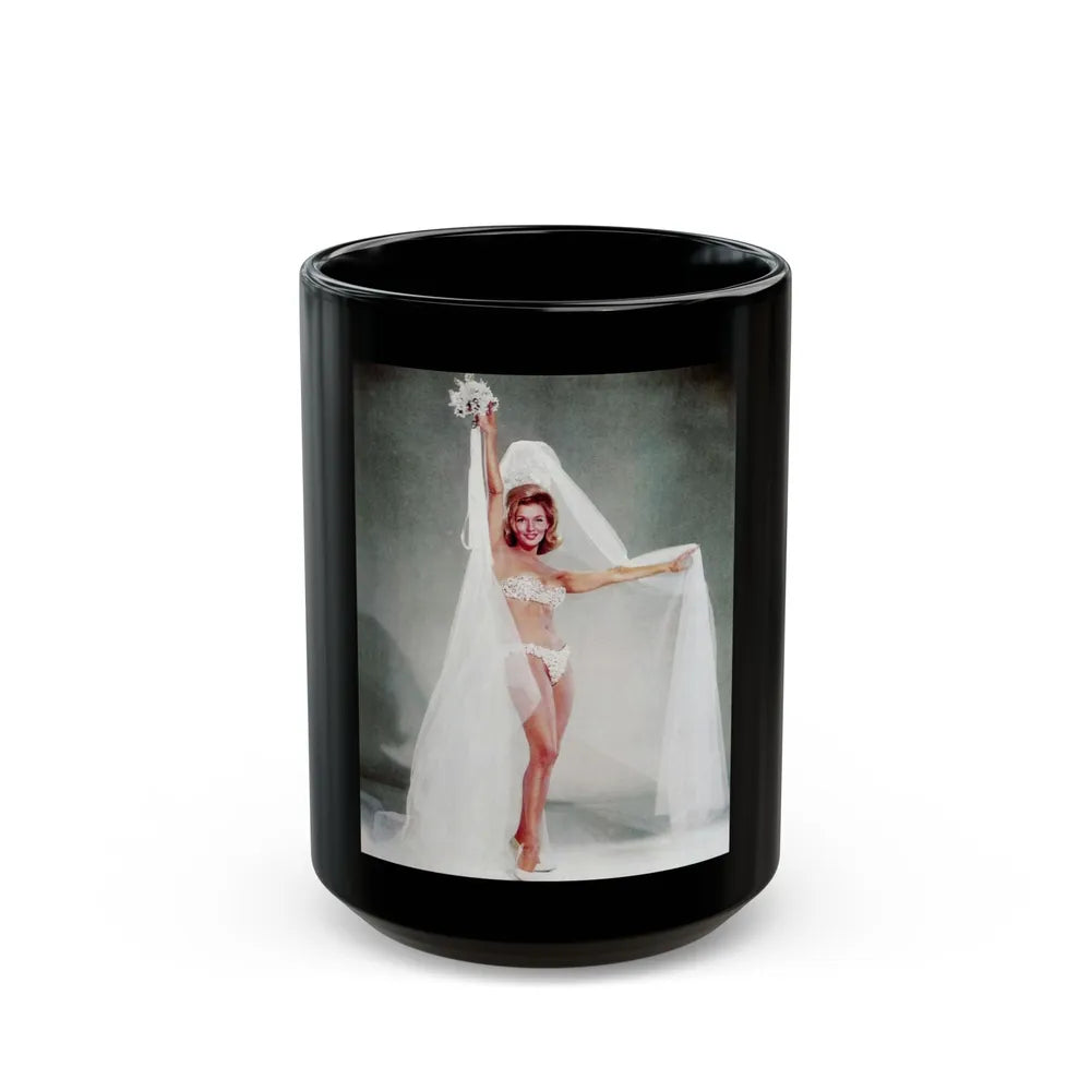 Nancy Kovack #22 (Vintage Female Icon) Black Coffee Mug-15oz-Go Mug Yourself