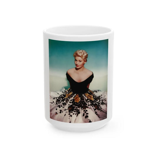 Kim Novak #319 (Vintage Female Icon) White Coffee Mug-15oz-Go Mug Yourself