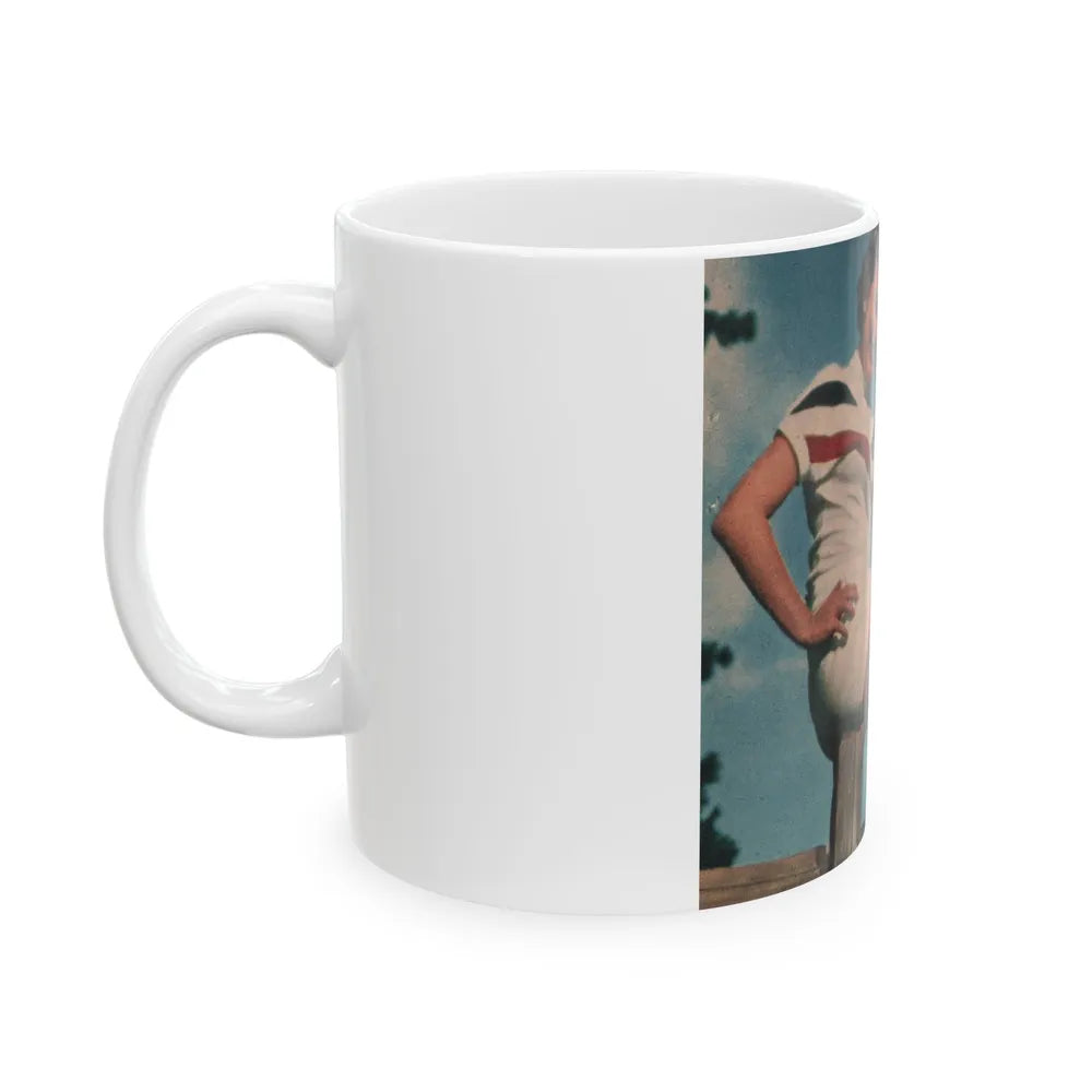 Terry Moore #515 - 4x4 Magazine Page Photo Clipping (Vintage Female Icon) White Coffee Mug-Go Mug Yourself