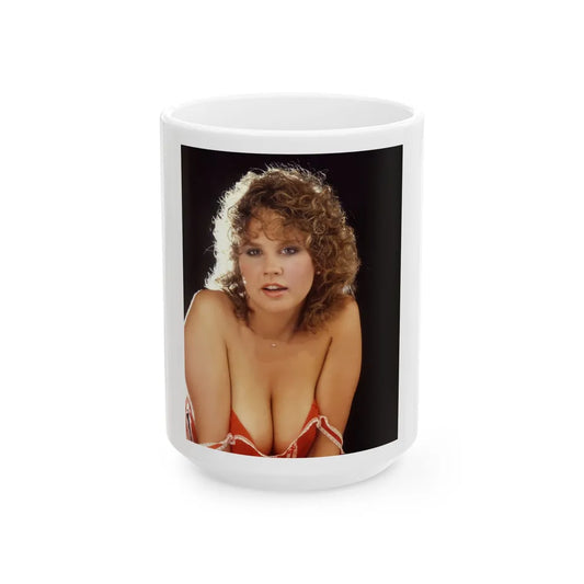 Linda Blair #266 - Partially Topless (Vintage Female Icon) White Coffee Mug-15oz-Go Mug Yourself