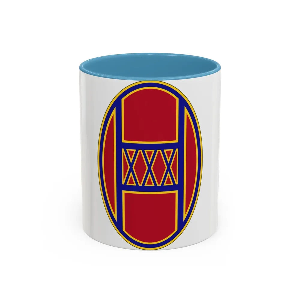 30th Armored Brigade (U.S. Army) Accent Coffee Mug-11oz-Light Blue-Go Mug Yourself