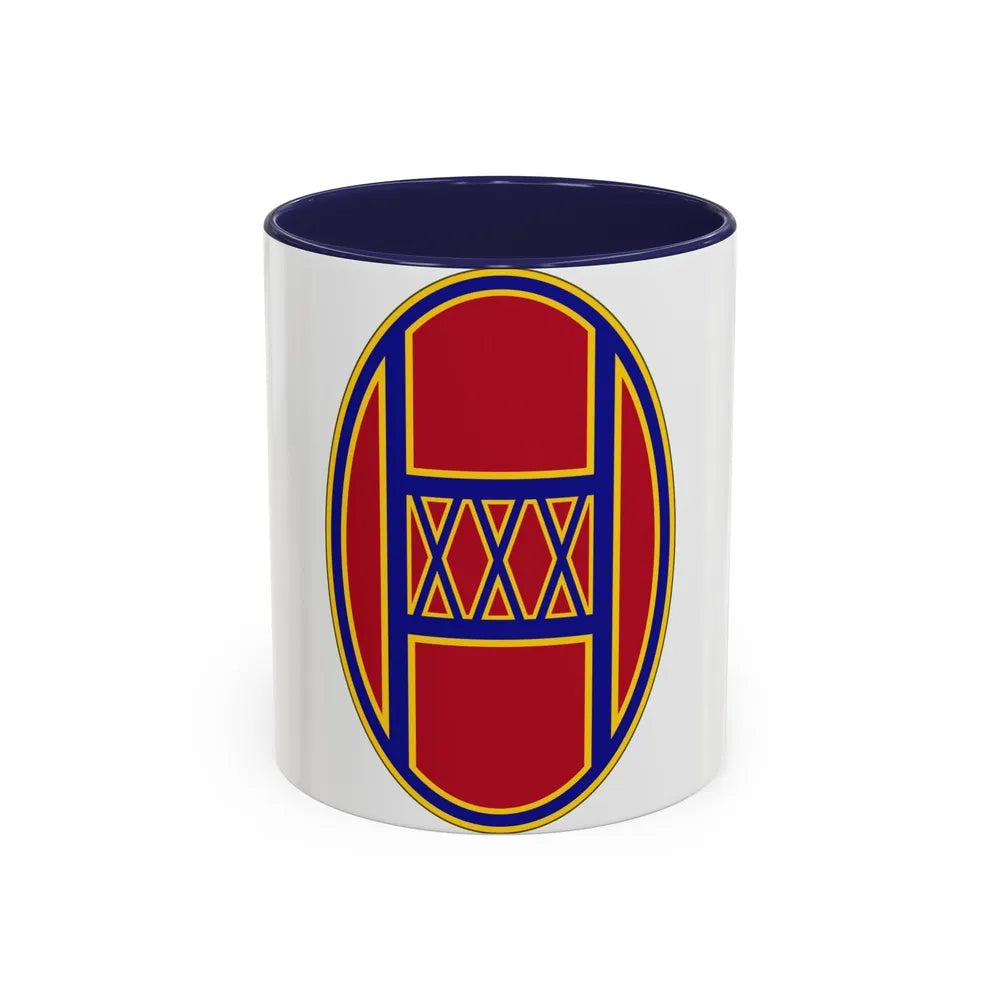 30th Armored Brigade (U.S. Army) Accent Coffee Mug-11oz-Navy-Go Mug Yourself