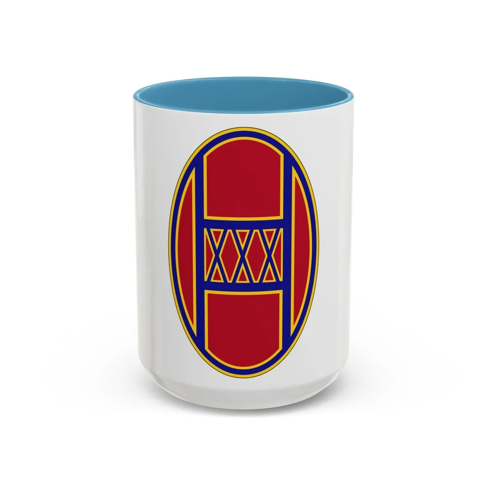 30th Armored Brigade (U.S. Army) Accent Coffee Mug-15oz-Light Blue-Go Mug Yourself