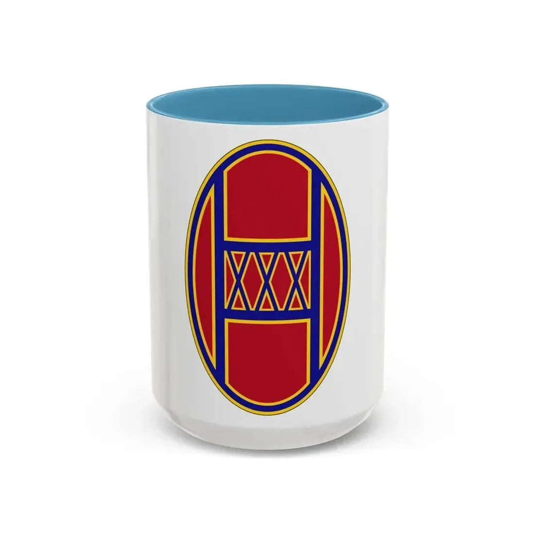 30th Armored Brigade (U.S. Army) Accent Coffee Mug 15oz Light Blue - Go Mug Yourself