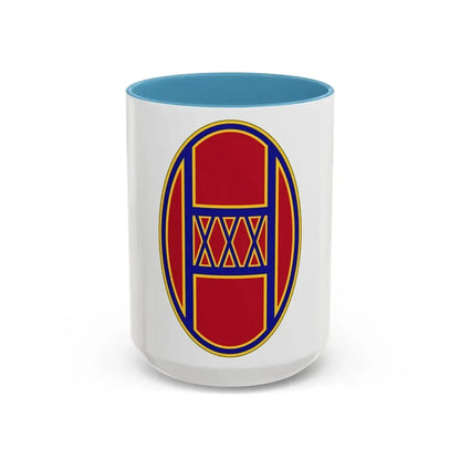 30th Armored Brigade (U.S. Army) Accent Coffee Mug 15oz Light Blue - Go Mug Yourself