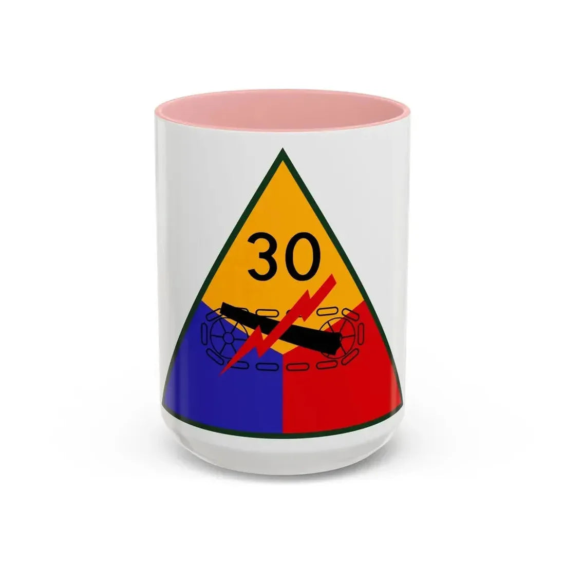 30th Armored Division (U.S. Army) Accent Coffee Mug 15oz Pink - Go Mug Yourself