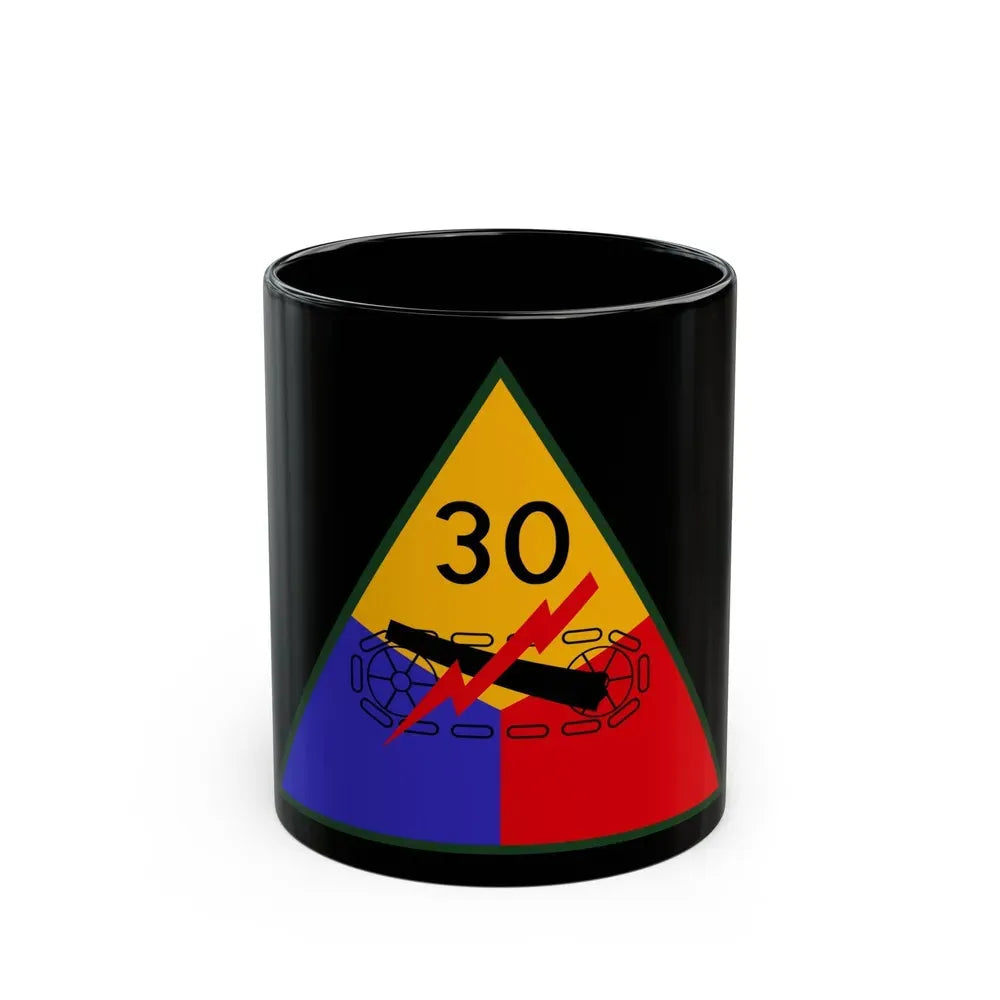 30th Armored Division (U.S. Army) Black Coffee Mug 11oz - Go Mug Yourself