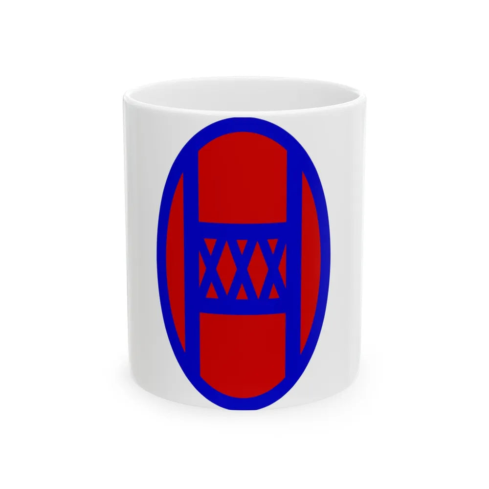 30th Infantry Division SSI (U.S. Army) White Coffee Mug-11oz-Go Mug Yourself