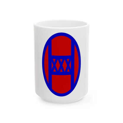 30th Infantry Division SSI (U.S. Army) White Coffee Mug-15oz-Go Mug Yourself