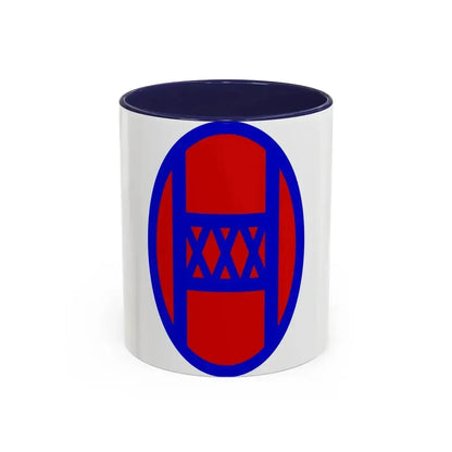 30th Infantry Division SSI (U.S. Army) Accent Coffee Mug 11oz Navy - Go Mug Yourself