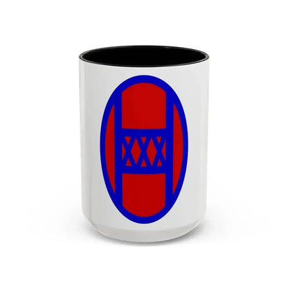 30th Infantry Division SSI (U.S. Army) Accent Coffee Mug 15oz Black - Go Mug Yourself