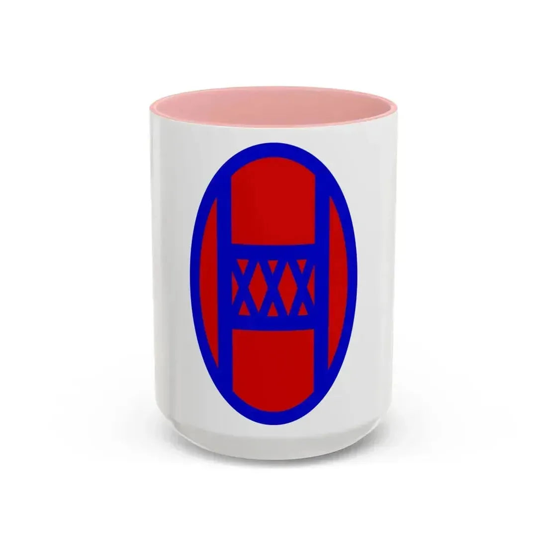 30th Infantry Division SSI (U.S. Army) Accent Coffee Mug 15oz Pink - Go Mug Yourself