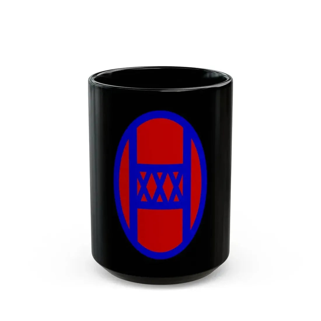 30th Infantry Division SSI (U.S. Army) Black Coffee Mug 15oz - Go Mug Yourself