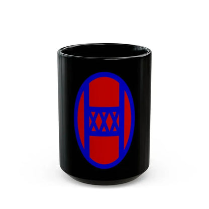 30th Infantry Division SSI (U.S. Army) Black Coffee Mug 15oz - Go Mug Yourself