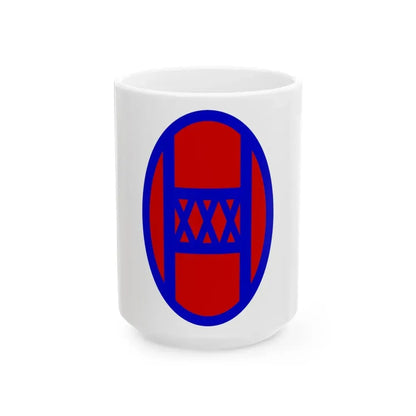30th Infantry Division SSI (U.S. Army) White Coffee Mug 15oz - Go Mug Yourself