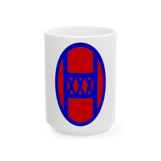 30th Infantry Division SSI (U.S. Army) White Coffee Mug 15oz - Go Mug Yourself