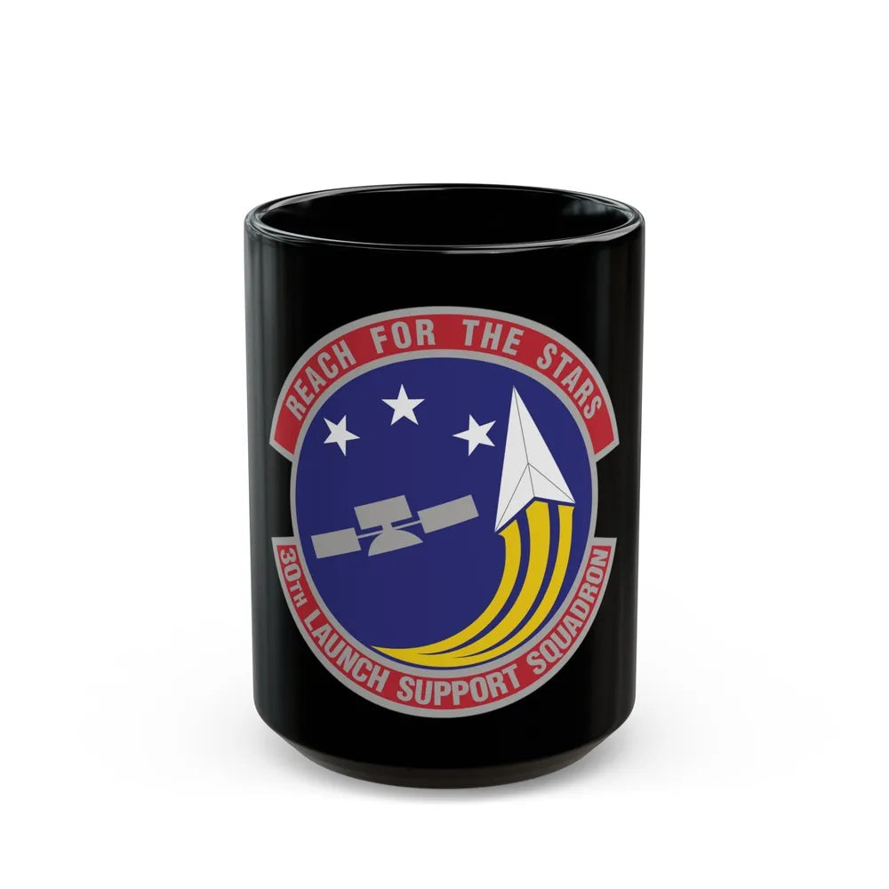 30th Launch Support Squadron (U.S. Air Force) Black Coffee Mug-15oz-Go Mug Yourself