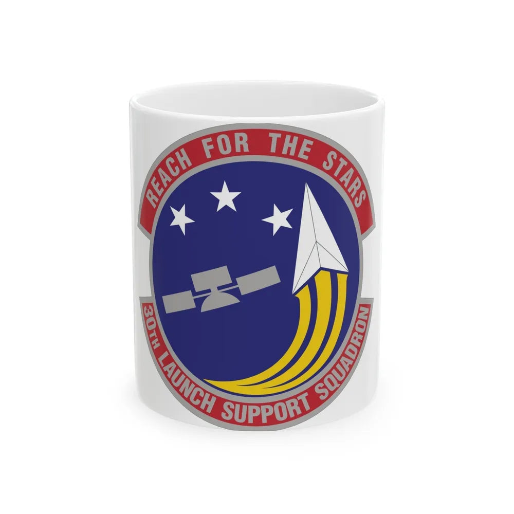 30th Launch Support Squadron (U.S. Air Force) White Coffee Mug-11oz-Go Mug Yourself