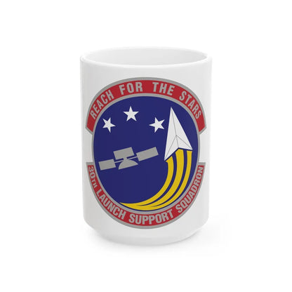 30th Launch Support Squadron (U.S. Air Force) White Coffee Mug-15oz-Go Mug Yourself