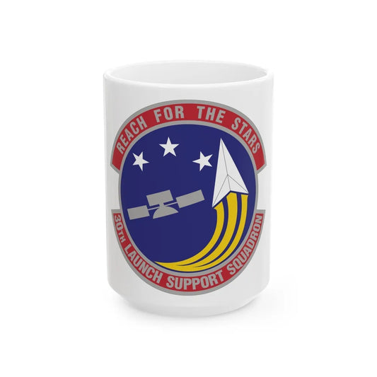 30th Launch Support Squadron (U.S. Air Force) White Coffee Mug-15oz-Go Mug Yourself