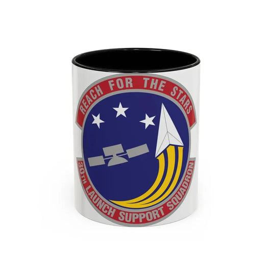 30th Launch Support Squadron (U.S. Air Force) Accent Coffee Mug 11oz Black - Go Mug Yourself