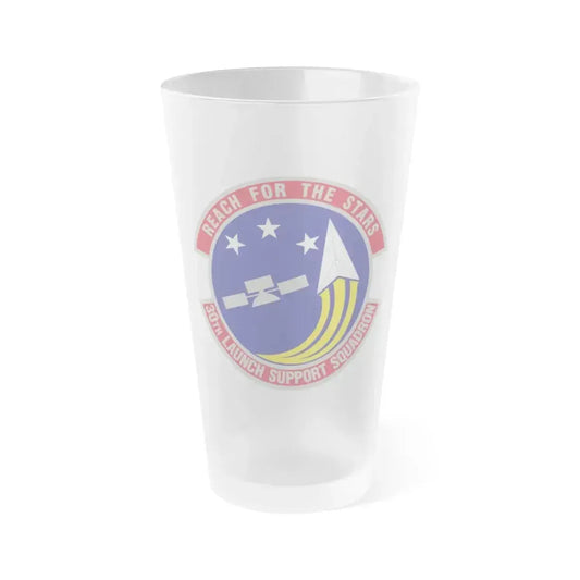 30th Launch Support Squadron (U.S. Air Force) Frosted Pint Glass 16oz 16oz Frosted - Go Mug Yourself