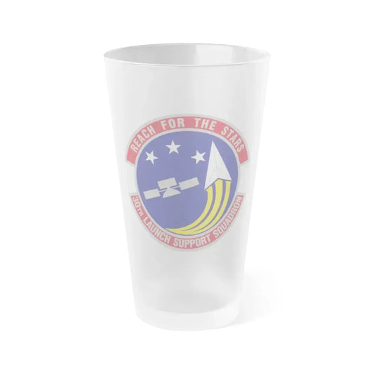 30th Launch Support Squadron (U.S. Air Force) Frosted Pint Glass 16oz 16oz Frosted - Go Mug Yourself