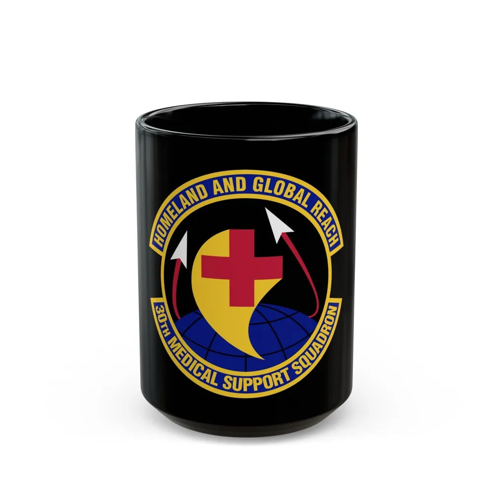 30th Medical Support Squadron (U.S. Air Force) Black Coffee Mug-15oz-Go Mug Yourself