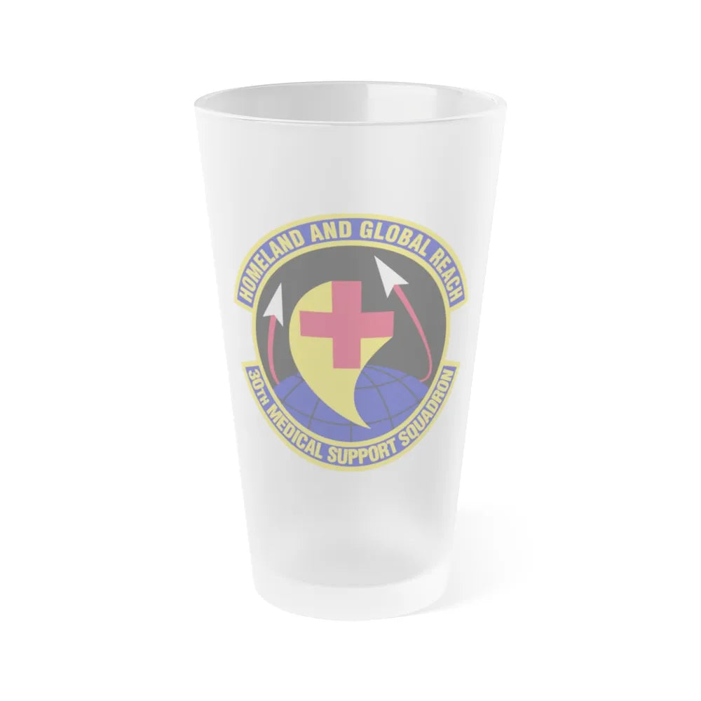 30th Medical Support Squadron (U.S. Air Force) Frosted Pint Glass 16oz-16oz-Frosted-Go Mug Yourself