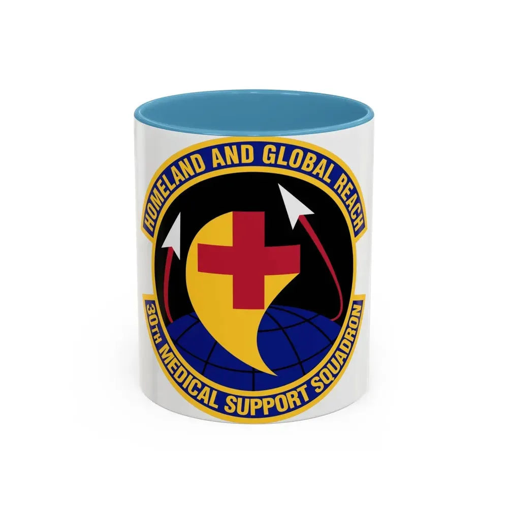 30th Medical Support Squadron (U.S. Air Force) Accent Coffee Mug 11oz Light Blue - Go Mug Yourself