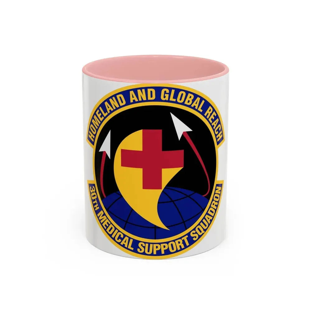 30th Medical Support Squadron (U.S. Air Force) Accent Coffee Mug 11oz Pink - Go Mug Yourself