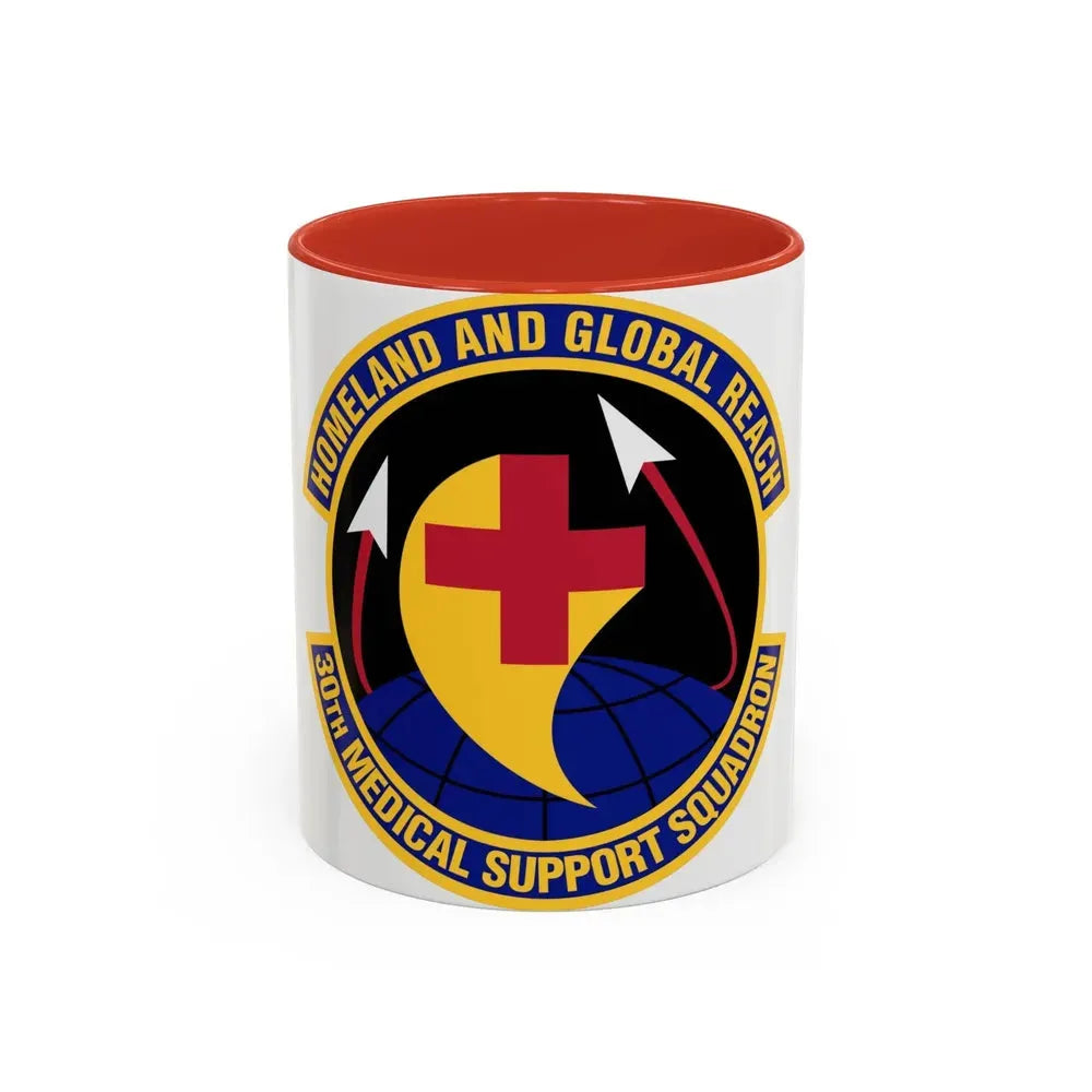30th Medical Support Squadron (U.S. Air Force) Accent Coffee Mug 11oz Red - Go Mug Yourself