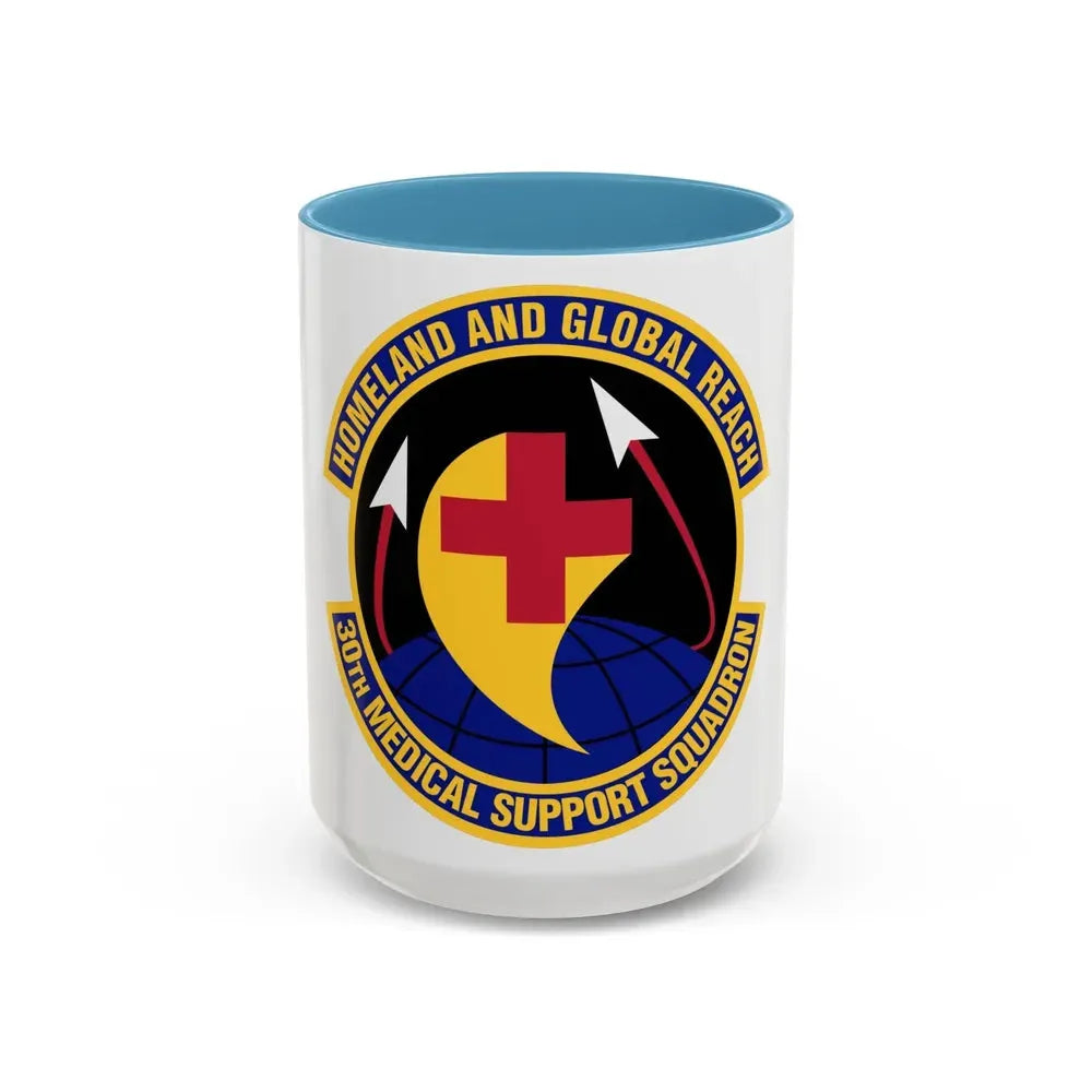 30th Medical Support Squadron (U.S. Air Force) Accent Coffee Mug 15oz Light Blue - Go Mug Yourself