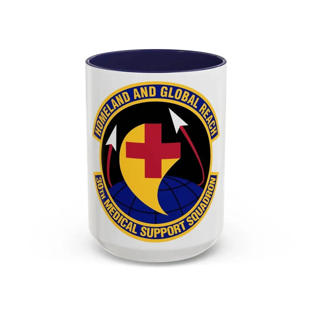 30th Medical Support Squadron (U.S. Air Force) Accent Coffee Mug 15oz Navy - Go Mug Yourself