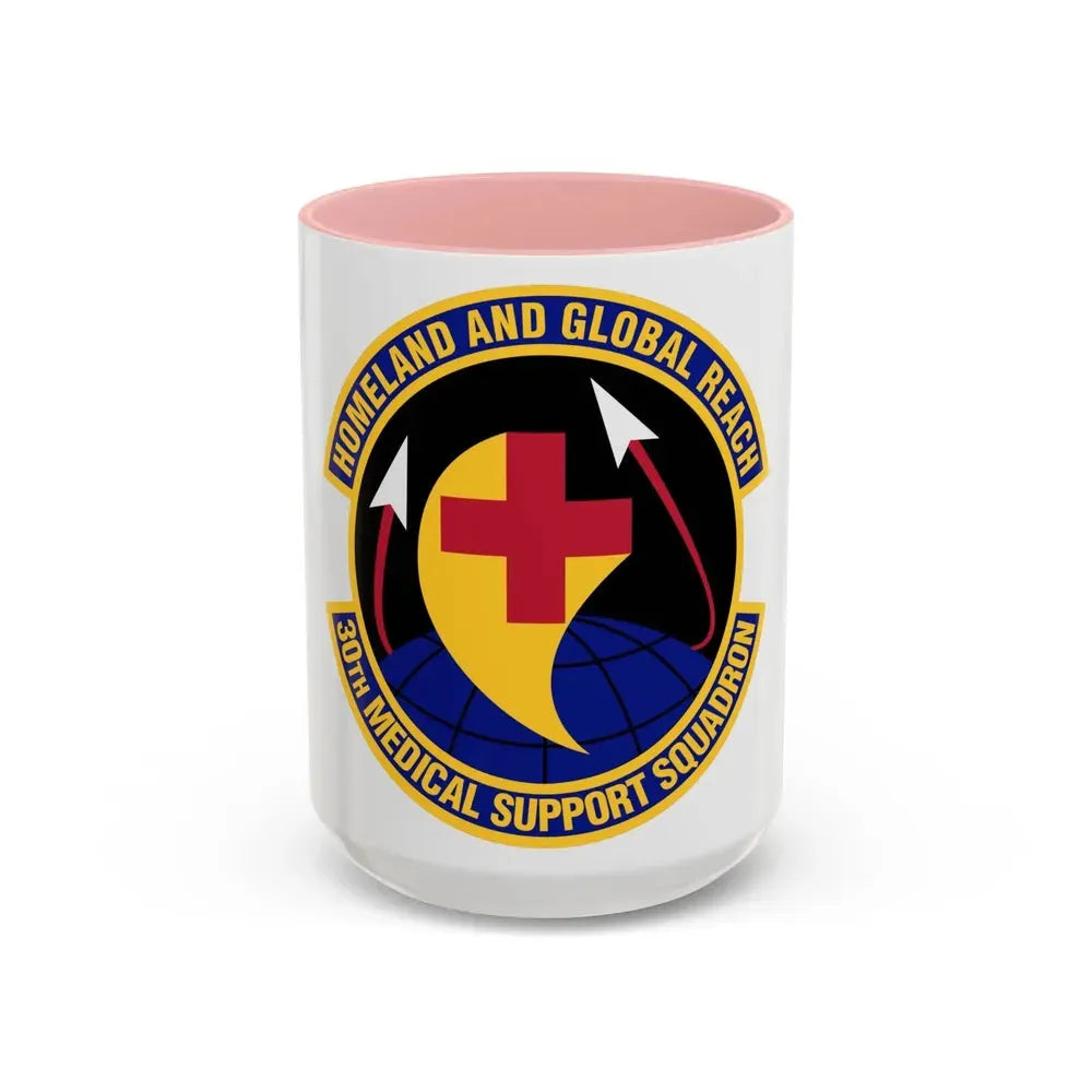 30th Medical Support Squadron (U.S. Air Force) Accent Coffee Mug 15oz Pink - Go Mug Yourself